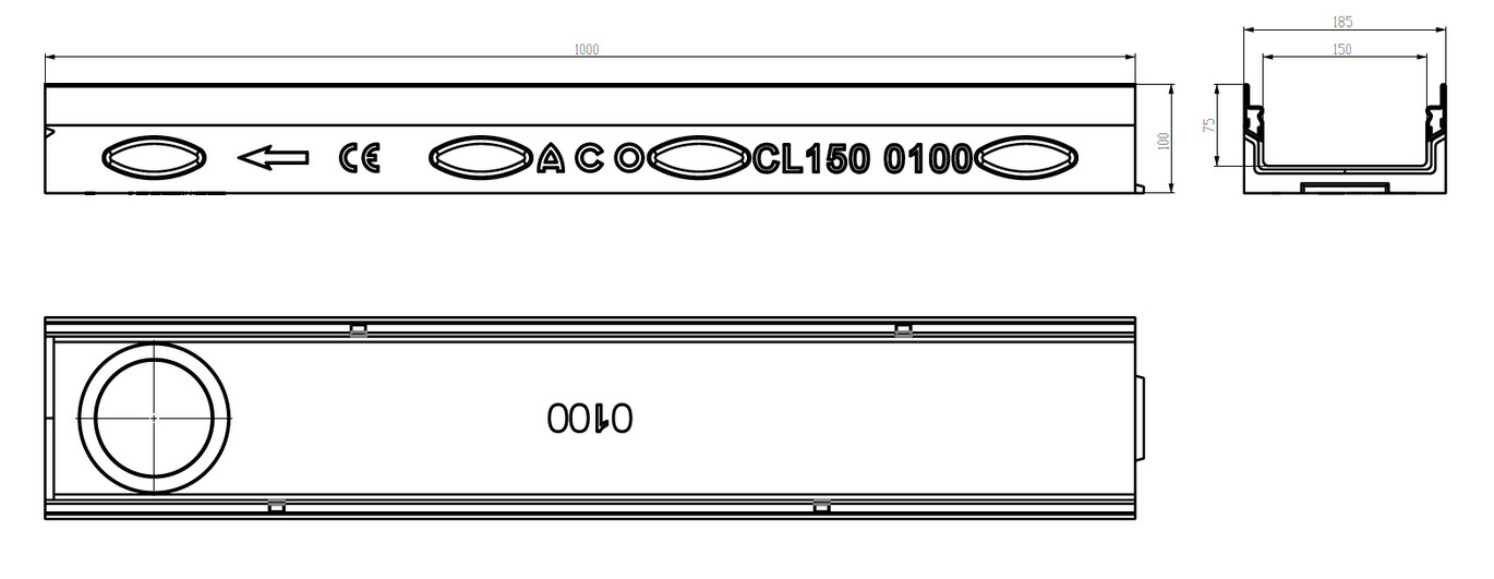 ACO-Civicline CL150 Size